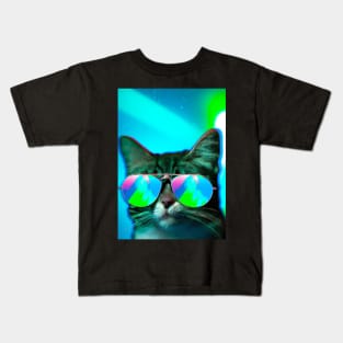 Cat with Sunglasses Kids T-Shirt